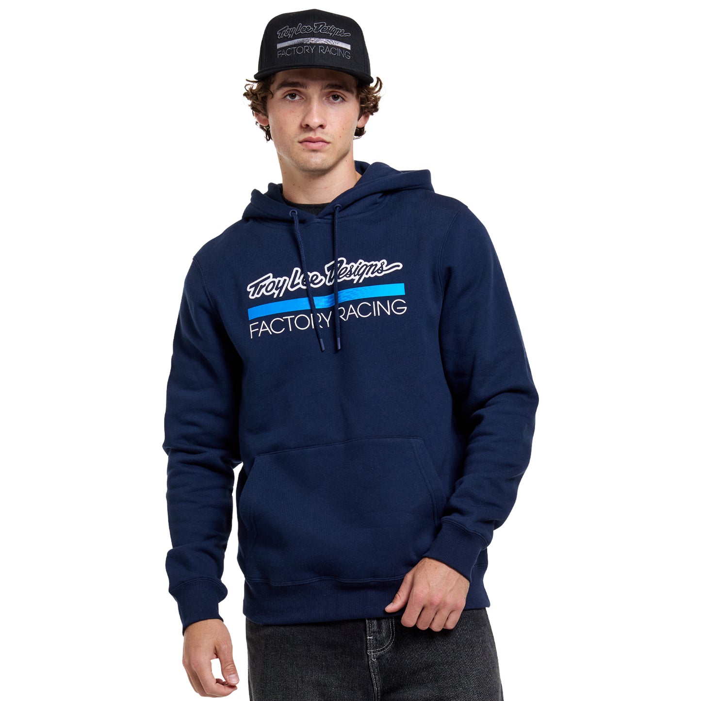 Flat Bill Snapback Troy Lee Designs Factory Racing Black / Gray