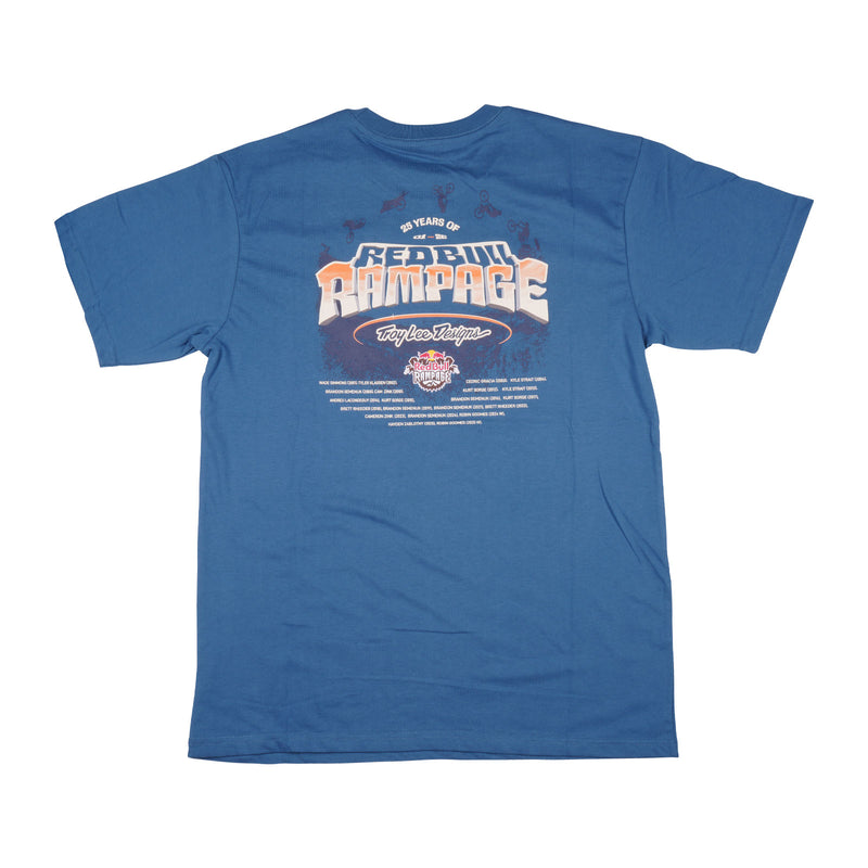Kurzarm-T-Shirt Troy Lee Designs X Red Bull Rampage Canyon Gap Blue Smoke