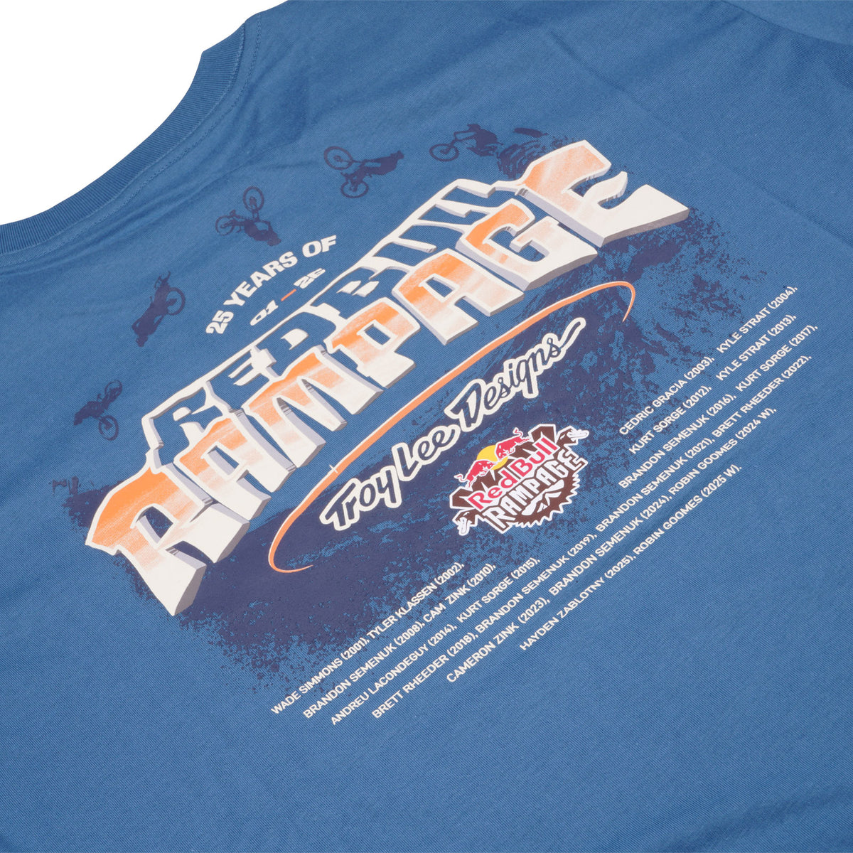 Kurzarm-T-Shirt Troy Lee Designs X Red Bull Rampage Canyon Gap Blue Smoke
