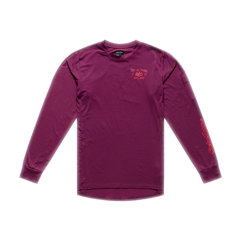 Ruckus Ride LS Tee Lockdown Sangria
