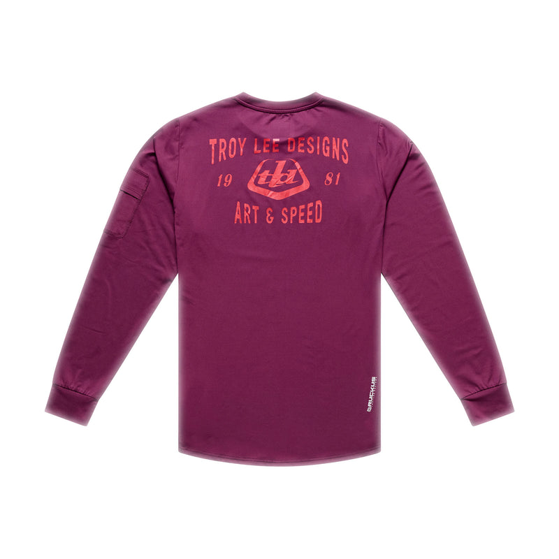 Ruckus Ride LS Tee Lockdown Sangria