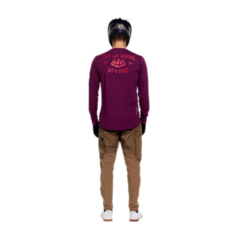 Ruckus Ride LS Tee Lockdown Sangria