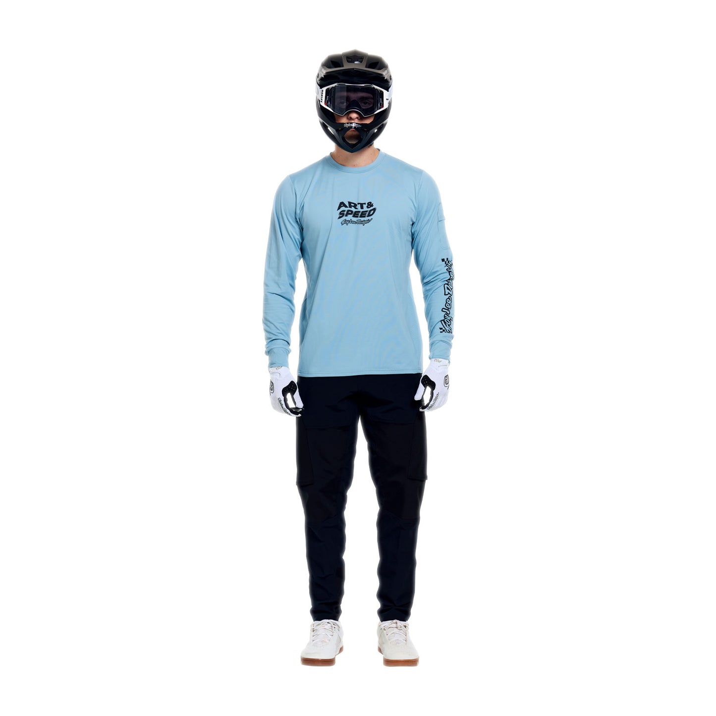 Ruckus Ride LS Tee Waves Dawn Blue