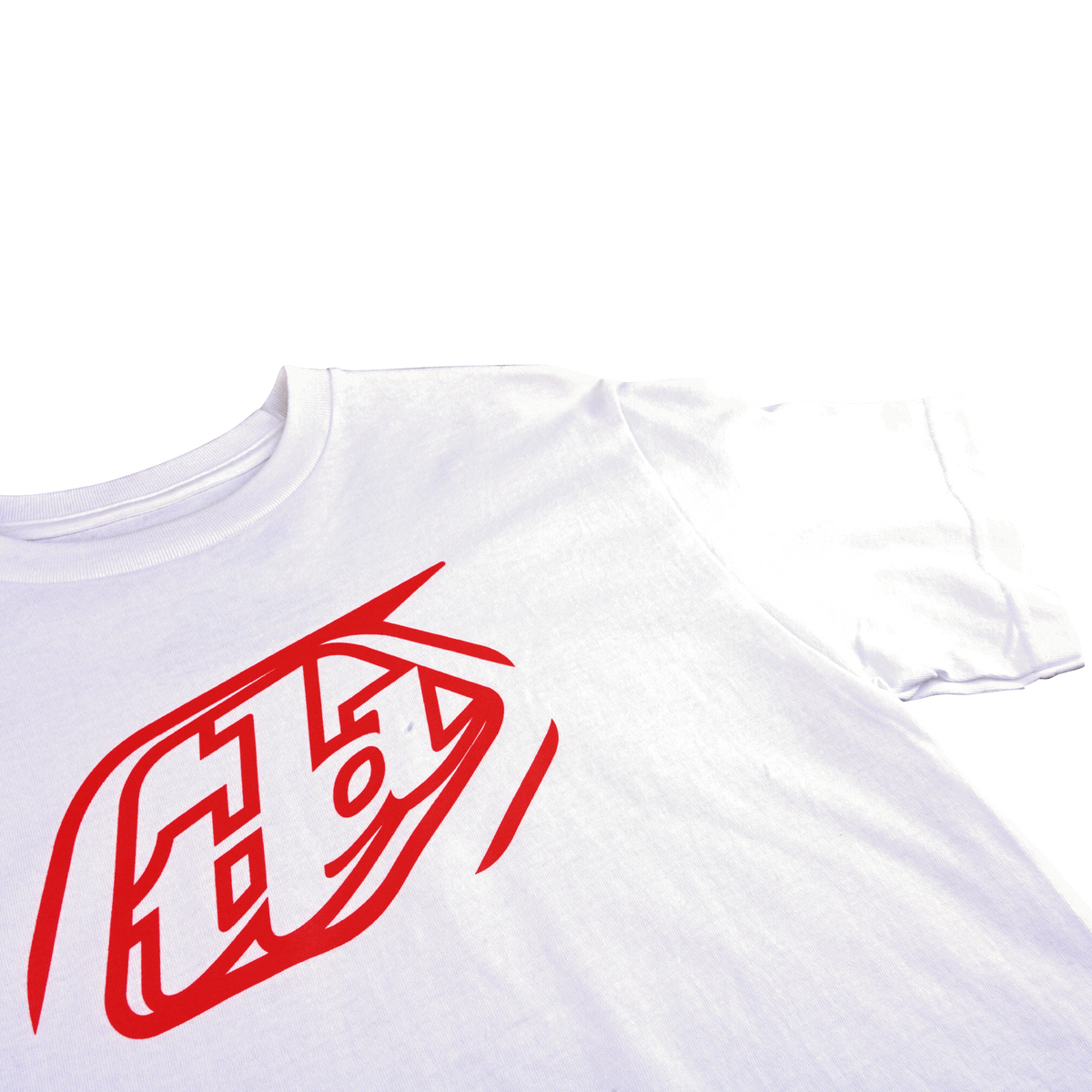 Youth Short Sleeve Tee Cropped Badge White