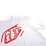 Youth Short Sleeve Tee Cropped Badge White