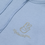 Womens Pullover Hoodie Peace Out Smoke Blue
