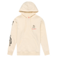 Womens Pullover Hoodie Peace Out Vintage White