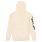 Womens Pullover Hoodie Peace Out Vintage White