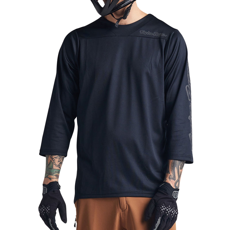 Ruckus 3/4 Jersey Solid Black