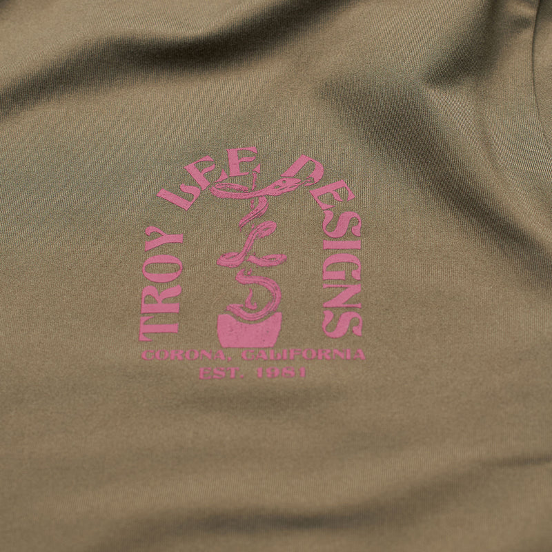 Ruckus Long Sleeve Ride Tee Fangs Olive