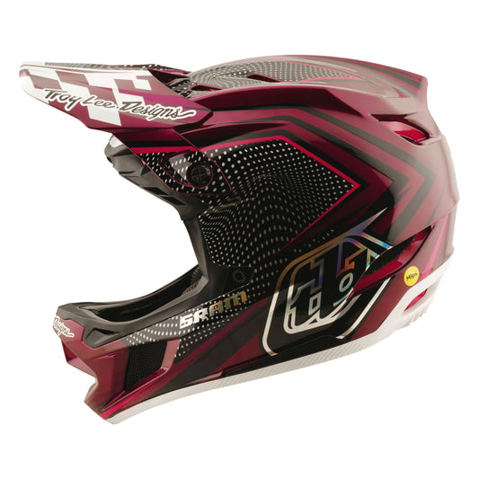 D4 Carbon Helmet W/MIPS Troy Lee Designs X SRAM Radioscape Black / Berry