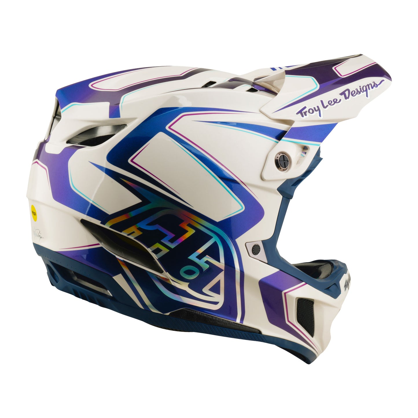D4 Composite Helmet Flared White / Indigo