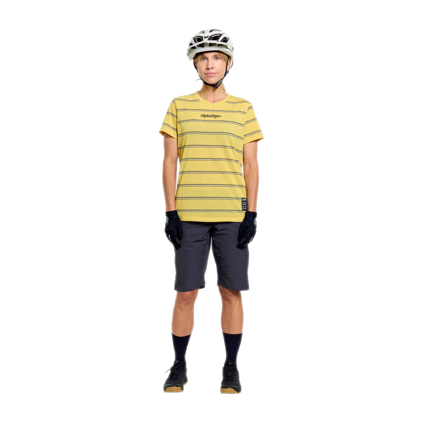 Womens Lilium Ride SS Tee Checked Out Butter