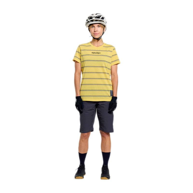 Womens Lilium Ride SS Tee Checked Out Butter