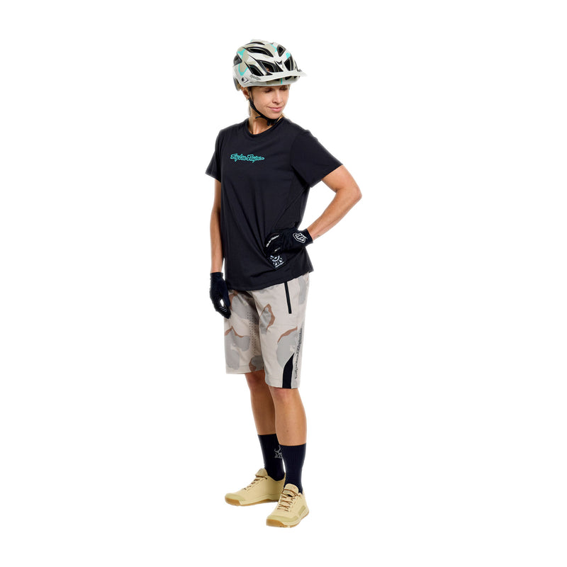 Womens Lilium Ride SS Tee Signature Black