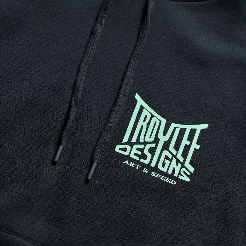 Womens Pullover Hoodie Handlebar Black