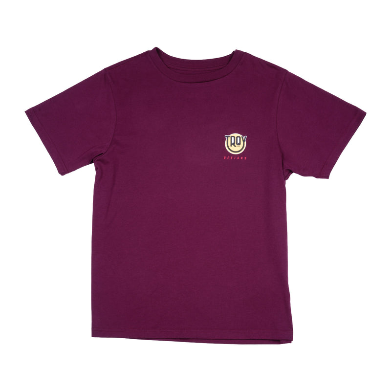 Womens Short Sleeve Tee Happy Dayz Sangria