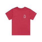 Womens Short Sleeve Tee Peace Out Fuchsia