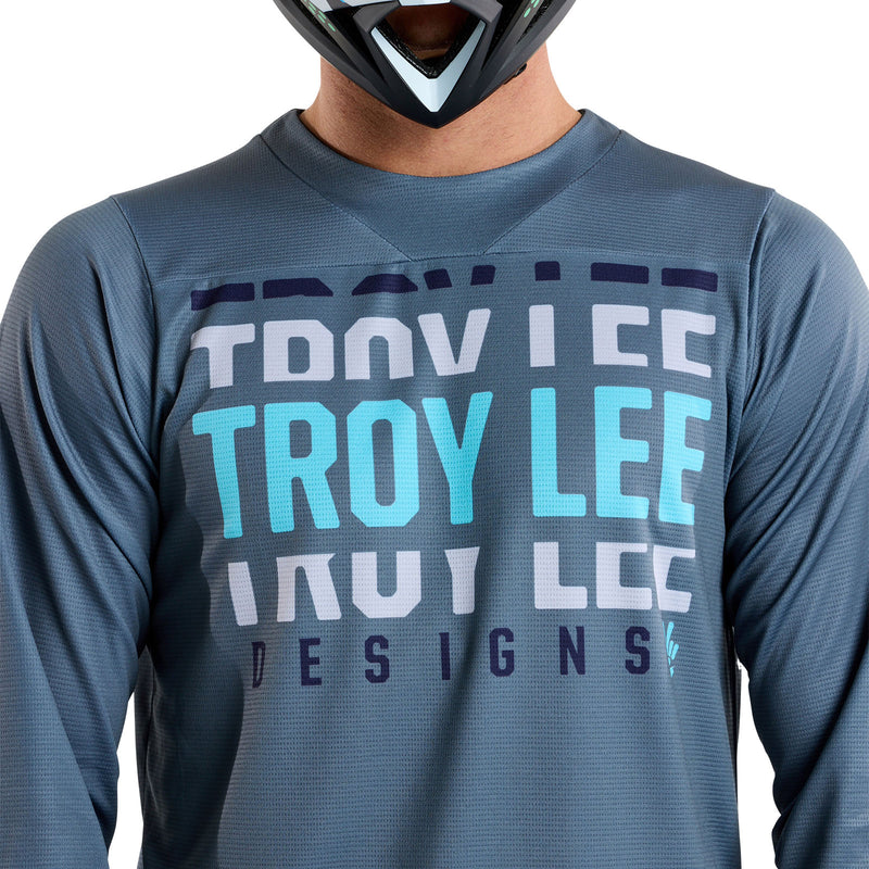 Ruckus 3/4 Jersey Spun Steel Blue