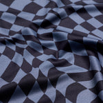 Womens Lilium Short Sleeve Jersey Twisted Checkers Black